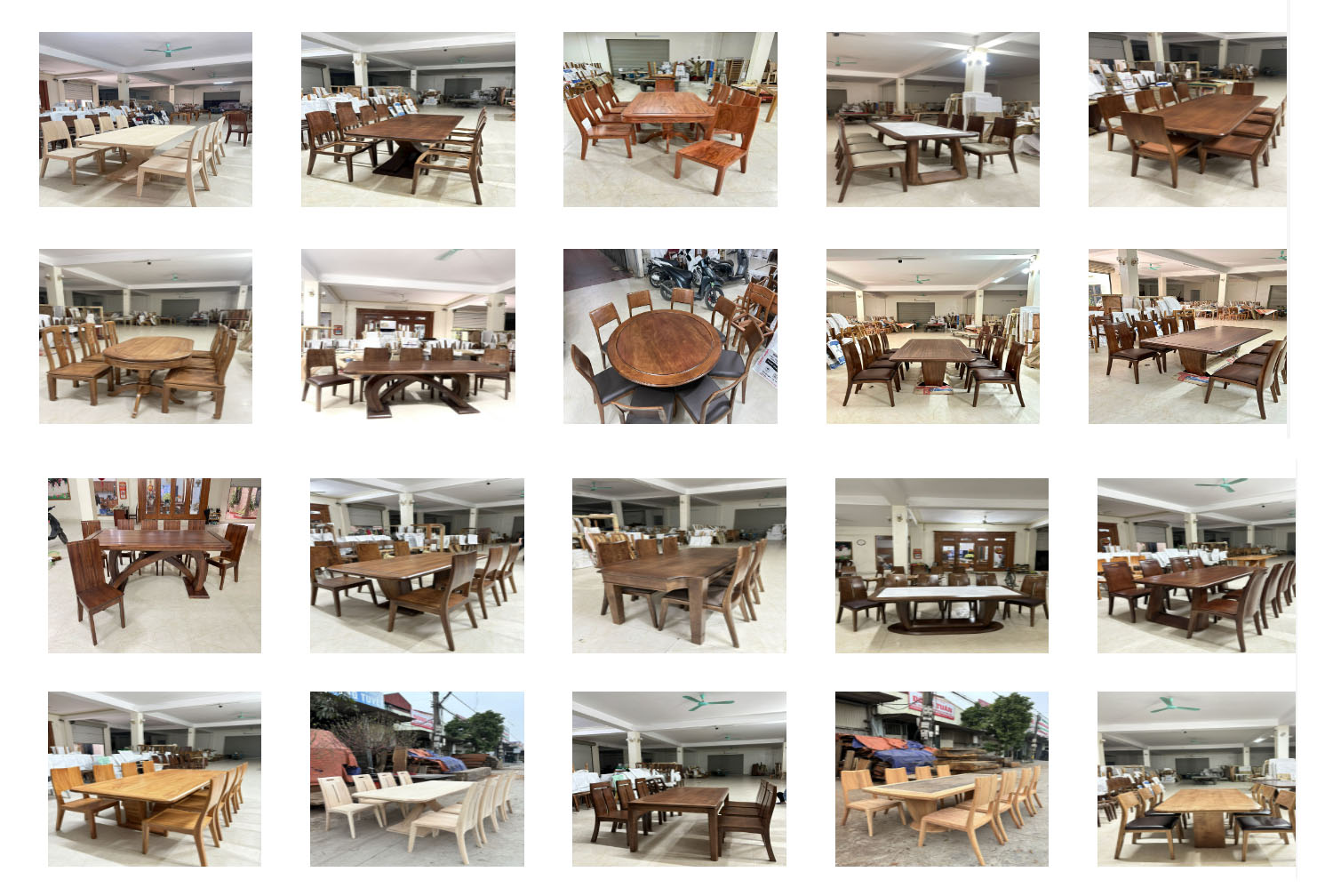 Top 6 bộ bàn ghế ăn gỗ tự nhiên bán chạy nhất làng nghề thạch thất