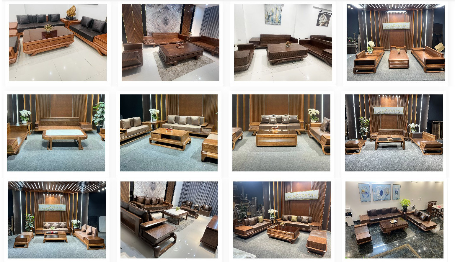 5 bộ bàn ghế phòng khách sofa gỗ cap cấp nhất làng nghề đồ gỗ thạch thất